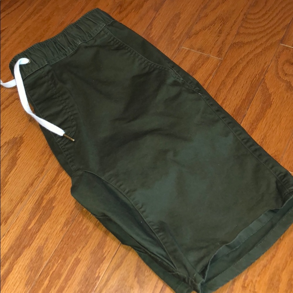 olive green shorts